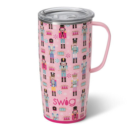 Swig Nutcracker Pink Stainless Steel Travel Mug, 22 oz., 