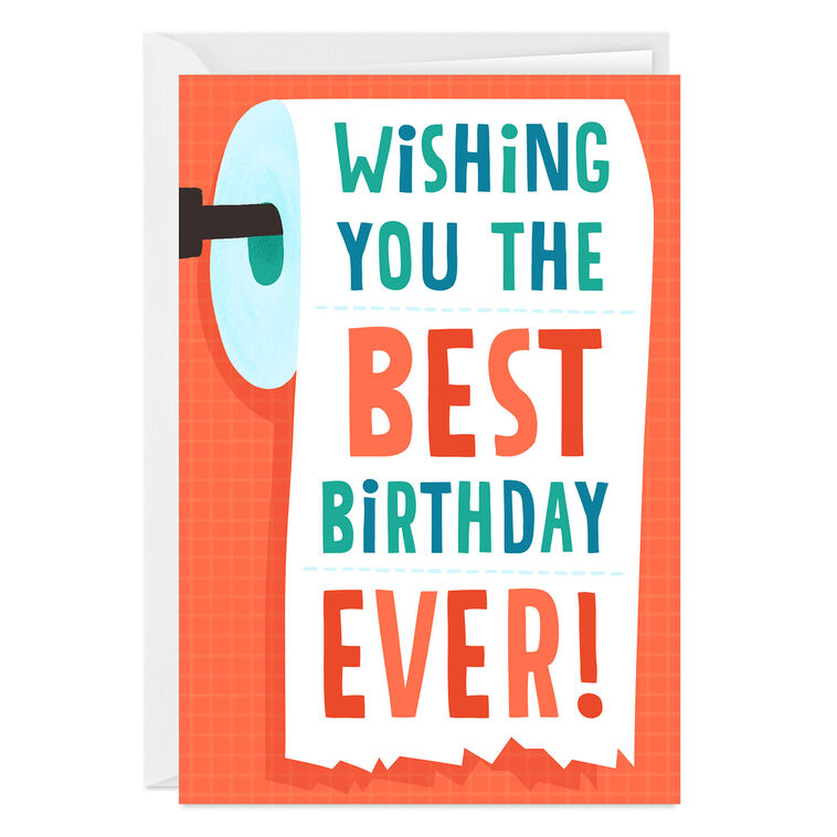 Solid #2 Toilet Humor Funny Custom Birthday Card