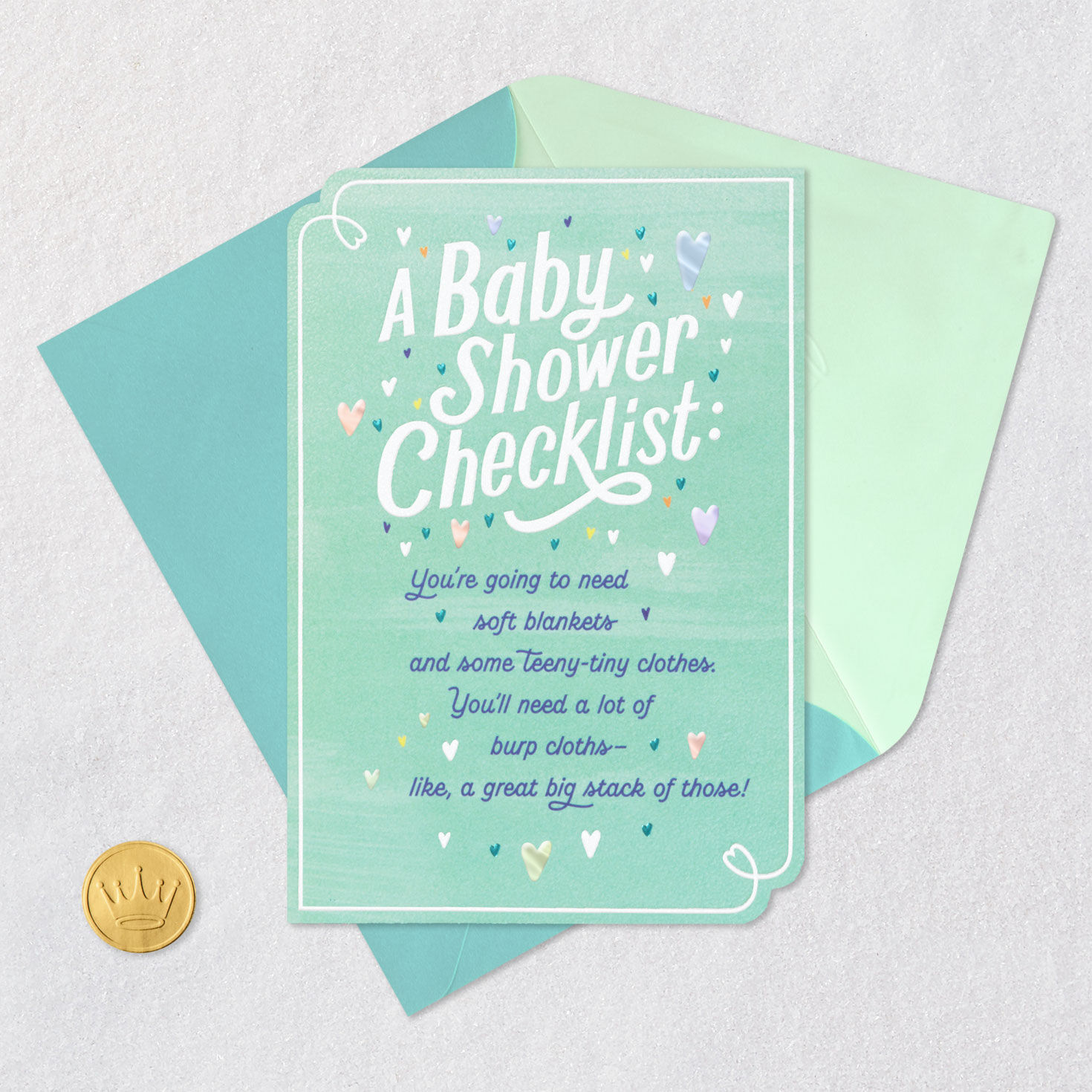 Hearts Checklist Baby Shower Card  image number 5