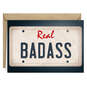 Real Badass Personalized License Plate Funny Card, , large image number 1
