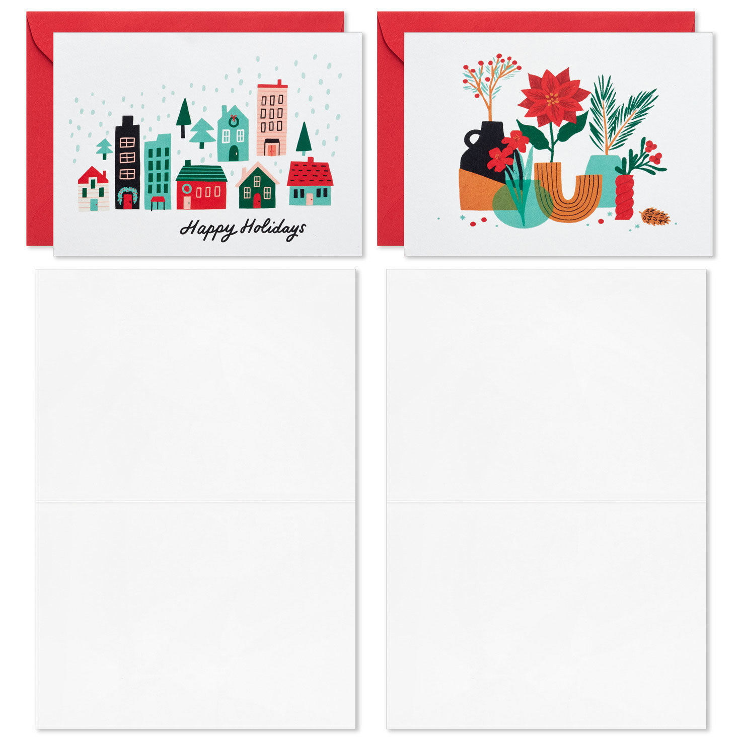 Playful Blank Boxed Christmas Cards Assortment Card Front with Sentiment image number 5