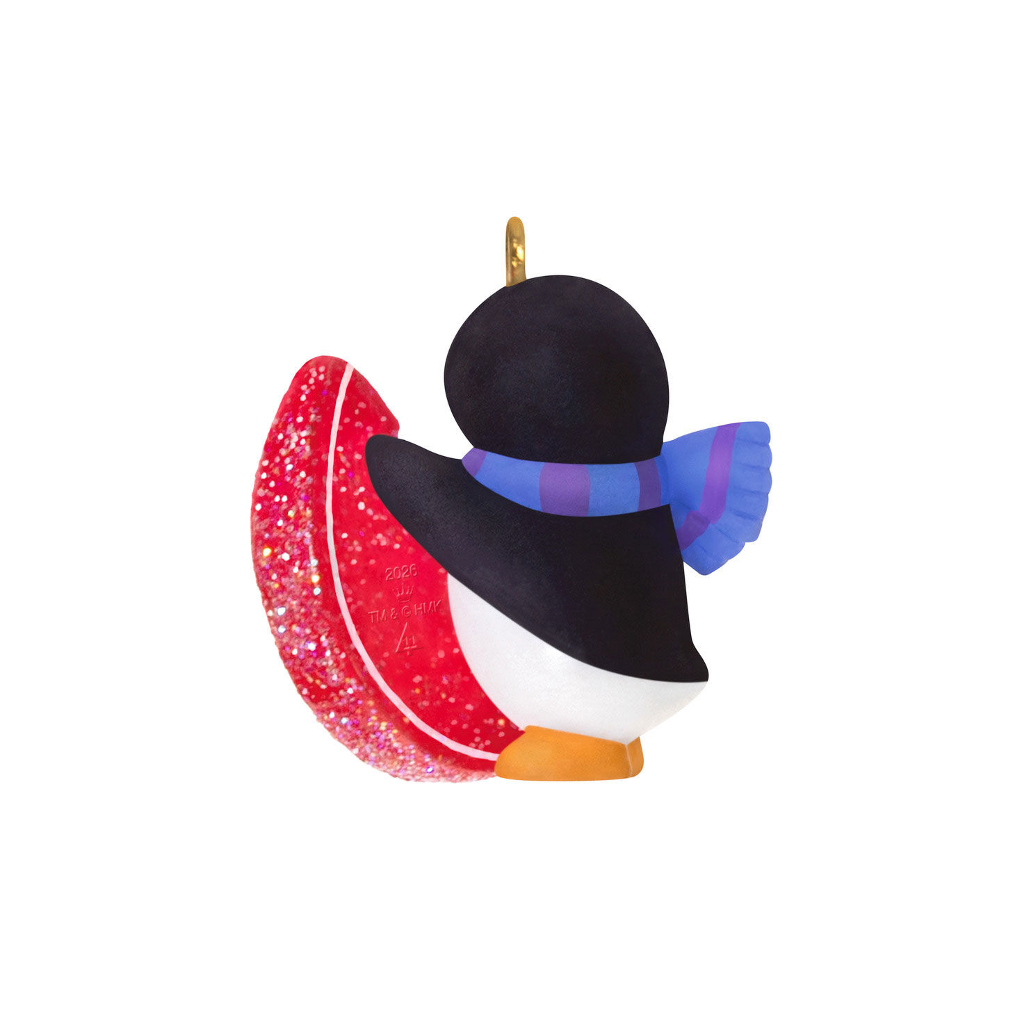 Penguin With Fruit Slice Candy Keepsake Ornament Back image number 6