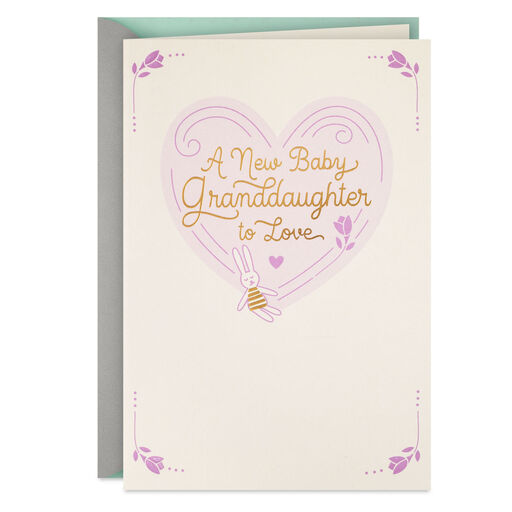 Darling Girl New Baby Card for Granddaughter, 