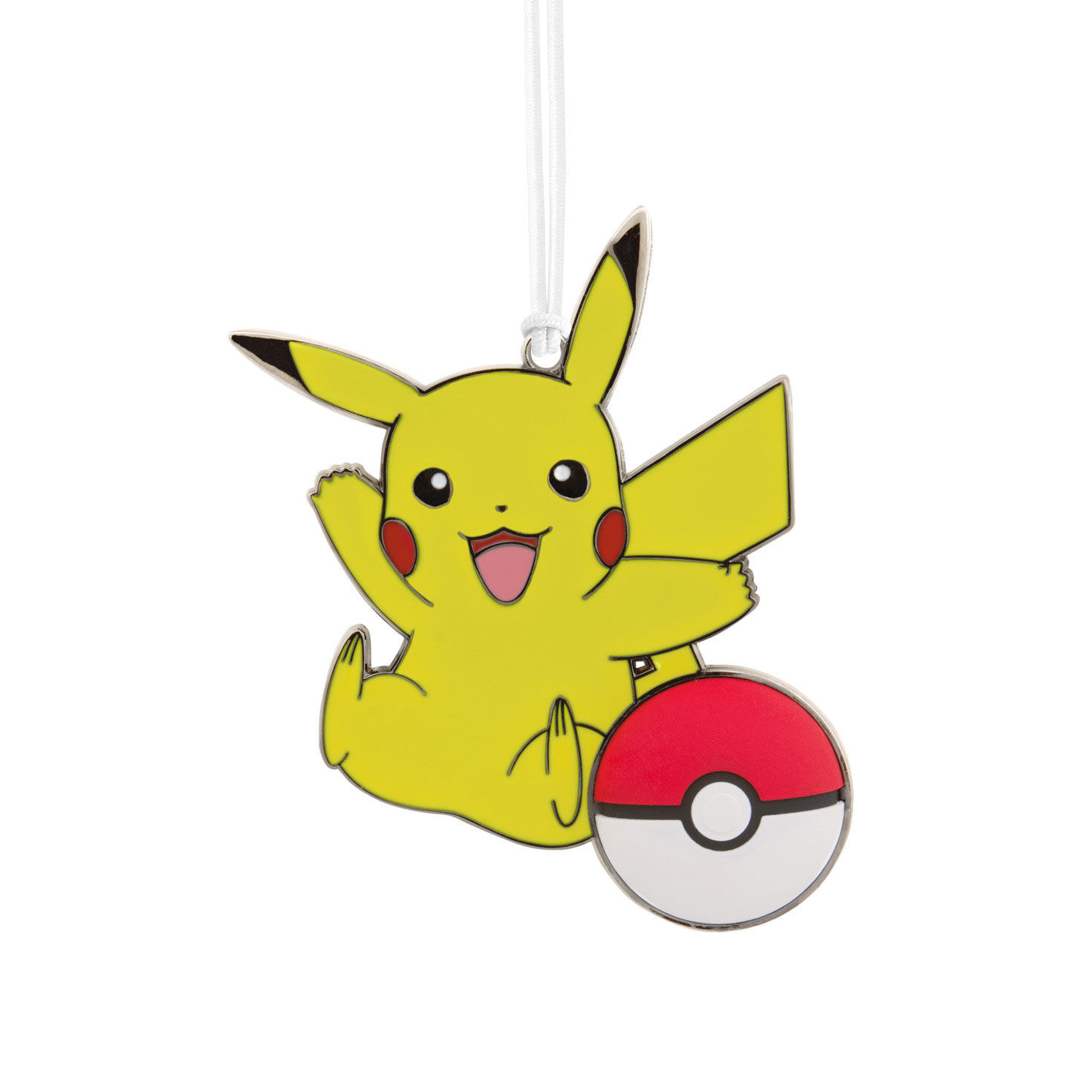 Pokémon Pikachu and Poké Ball Metal With Dimension Hallmark Ornament