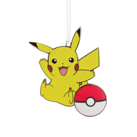 Pokémon Pikachu and Poké Ball Metal With Dimension Hallmark Ornament, , large image number 1