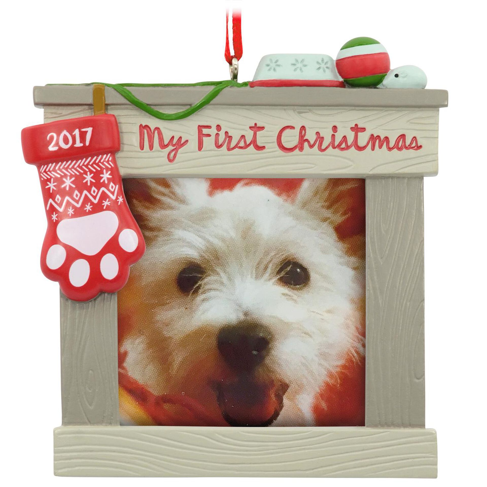 Pet's First Christmas 2017 Picture Frame Hallmark Ornament