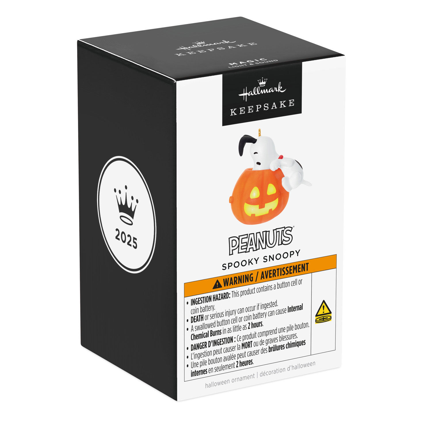 SNOOPY - ふっさん fly dome オルゴール、カーリング オーナメント Peanuts® Spooky Snoopy Musical Ornament With Light