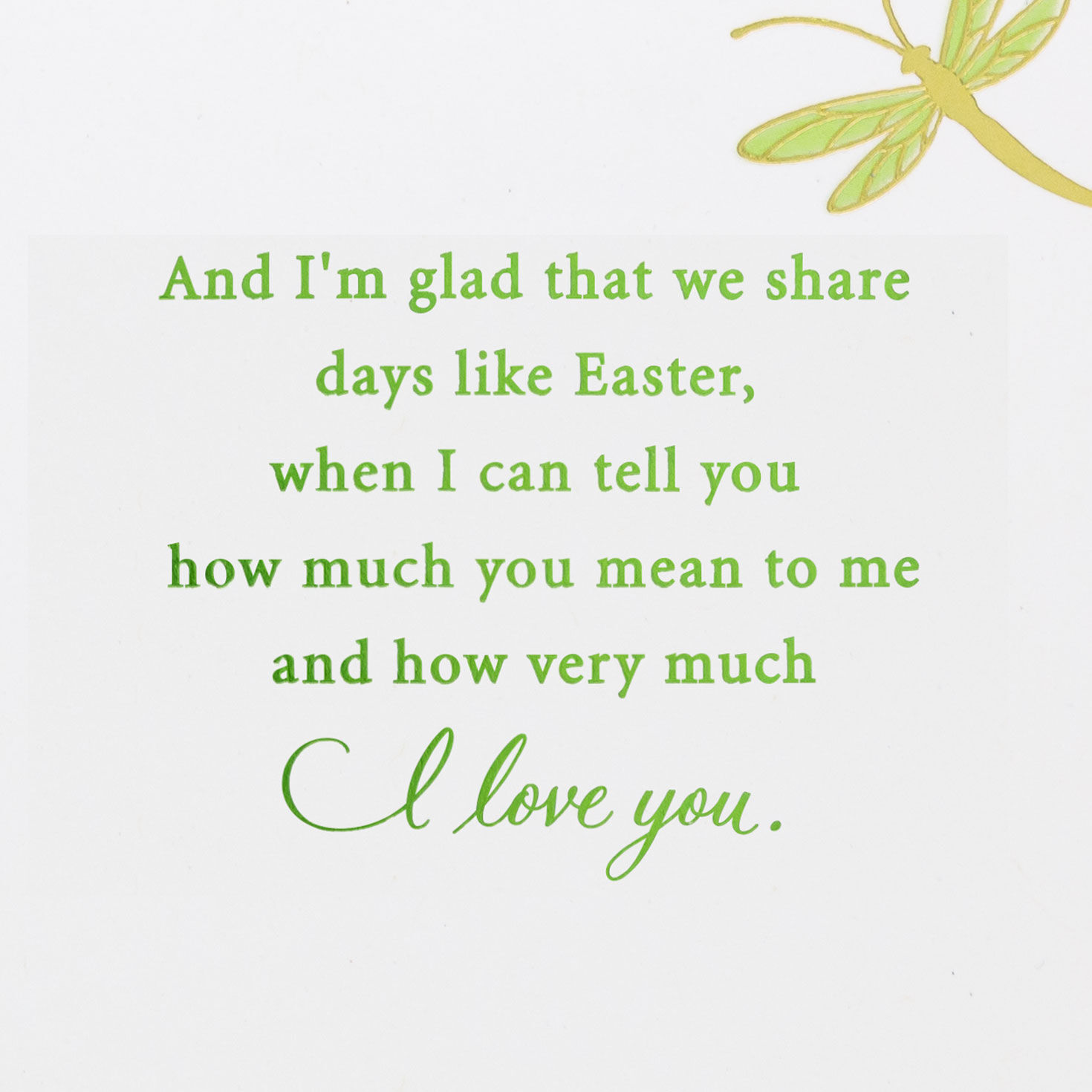 Blue Iris and Dragonflies Easter Card for Husband sentiment image number 3