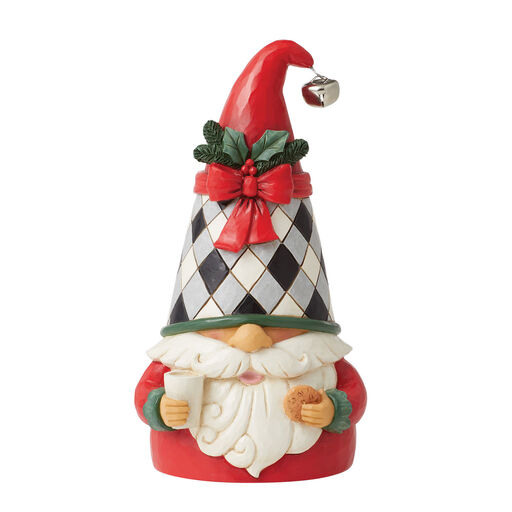 Jim Shore Highland Glen Milk and Cookies Gnome Figurine, 6.65", 