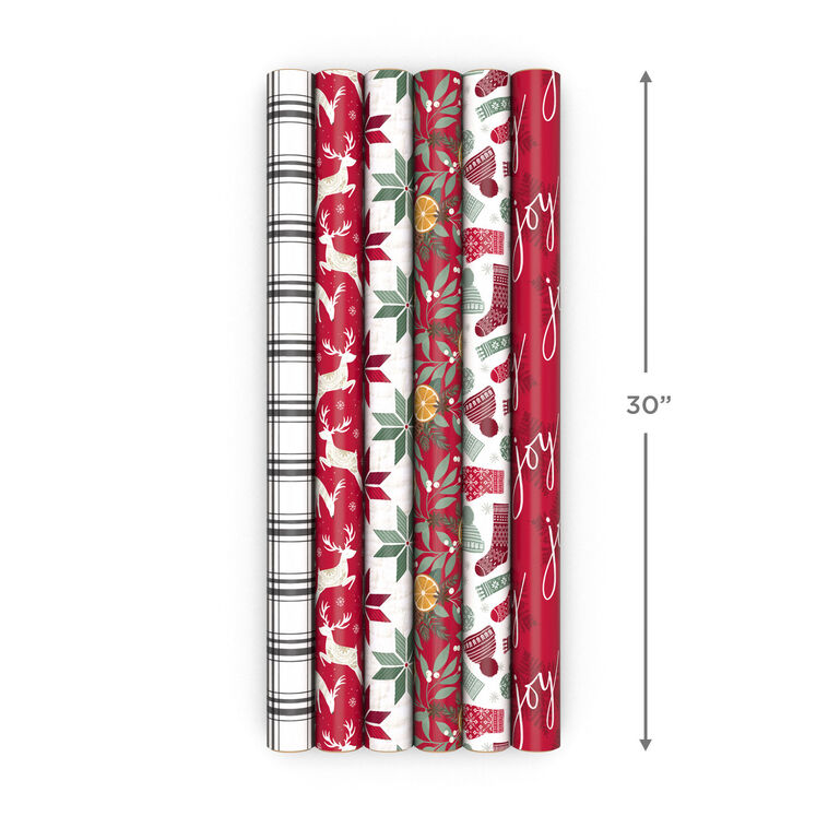 Cozy Patterns Assorted Wrapping Paper Rolls  image number 8