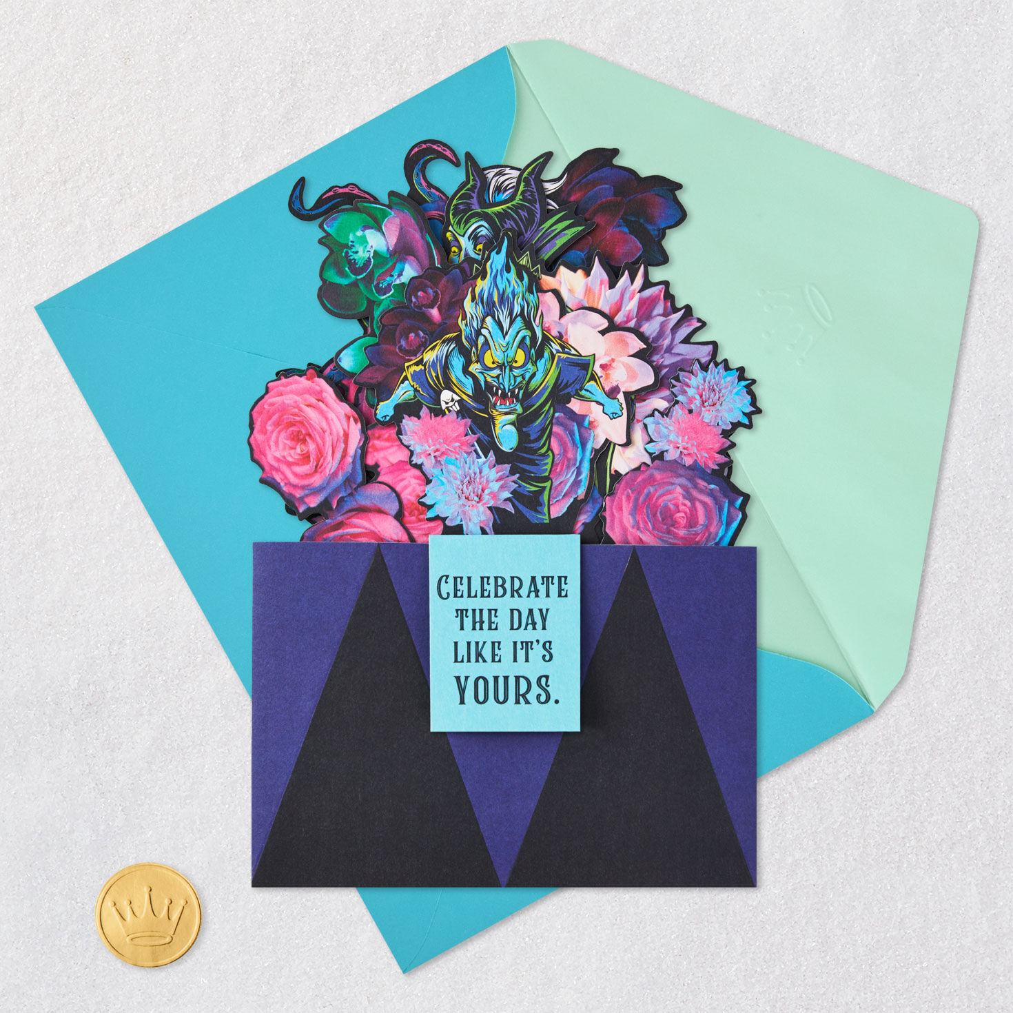 Disney Villains Floral Bouquet Pop-Up Card for only USD 8.99 | Hallmark