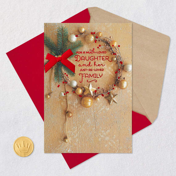 A Happy Holiday Together Christmas Card for Daughter and Family, , large image number 5