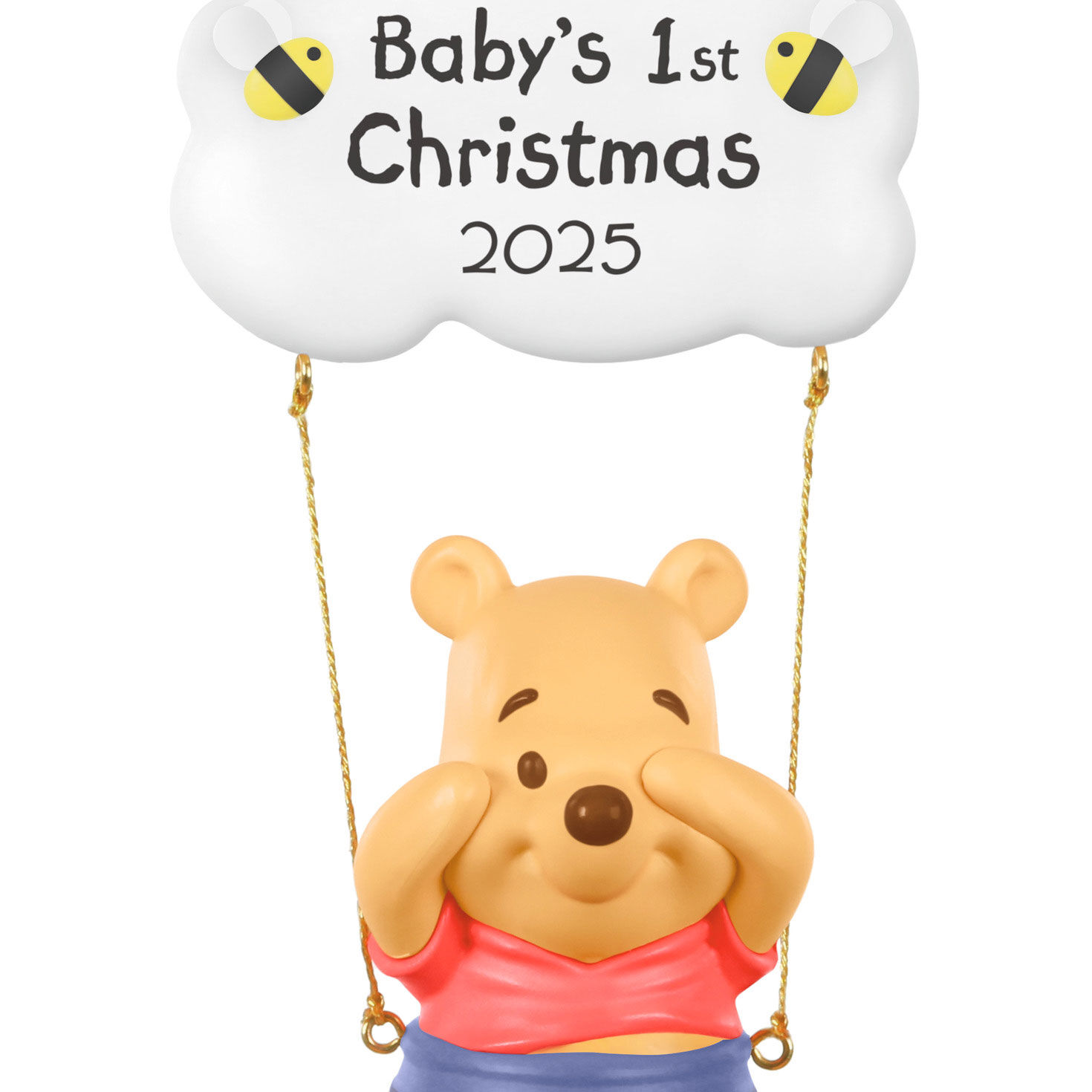 Pooh in Hunny Pot Baby's First Keepsake Ornament closeup view image number 5