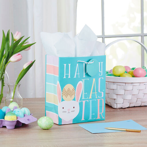 9.6" Pastel Medium Easter Gift Bag With Tissue and Tag, 