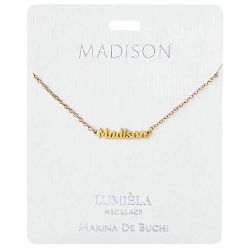 "M" Script Name Necklace, 20", 