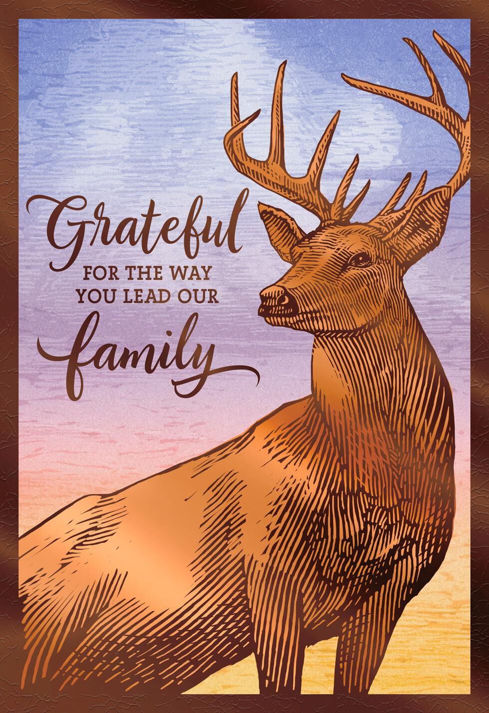 Foil Deer at Sunset Father's Day Card Greeting Cards Hallmark