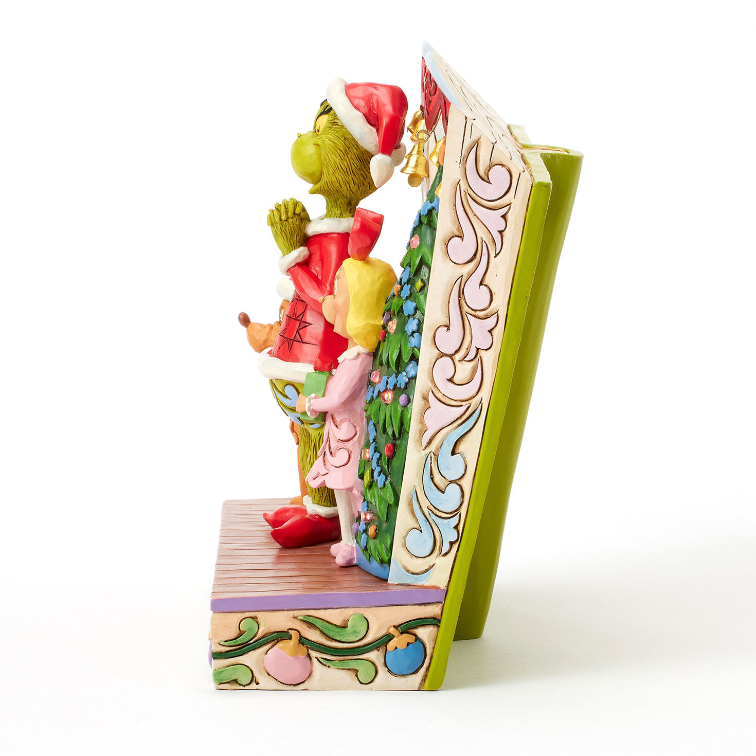 Grinch, Max, Cindy Lou Lighted Storybook Figurine side image number 5