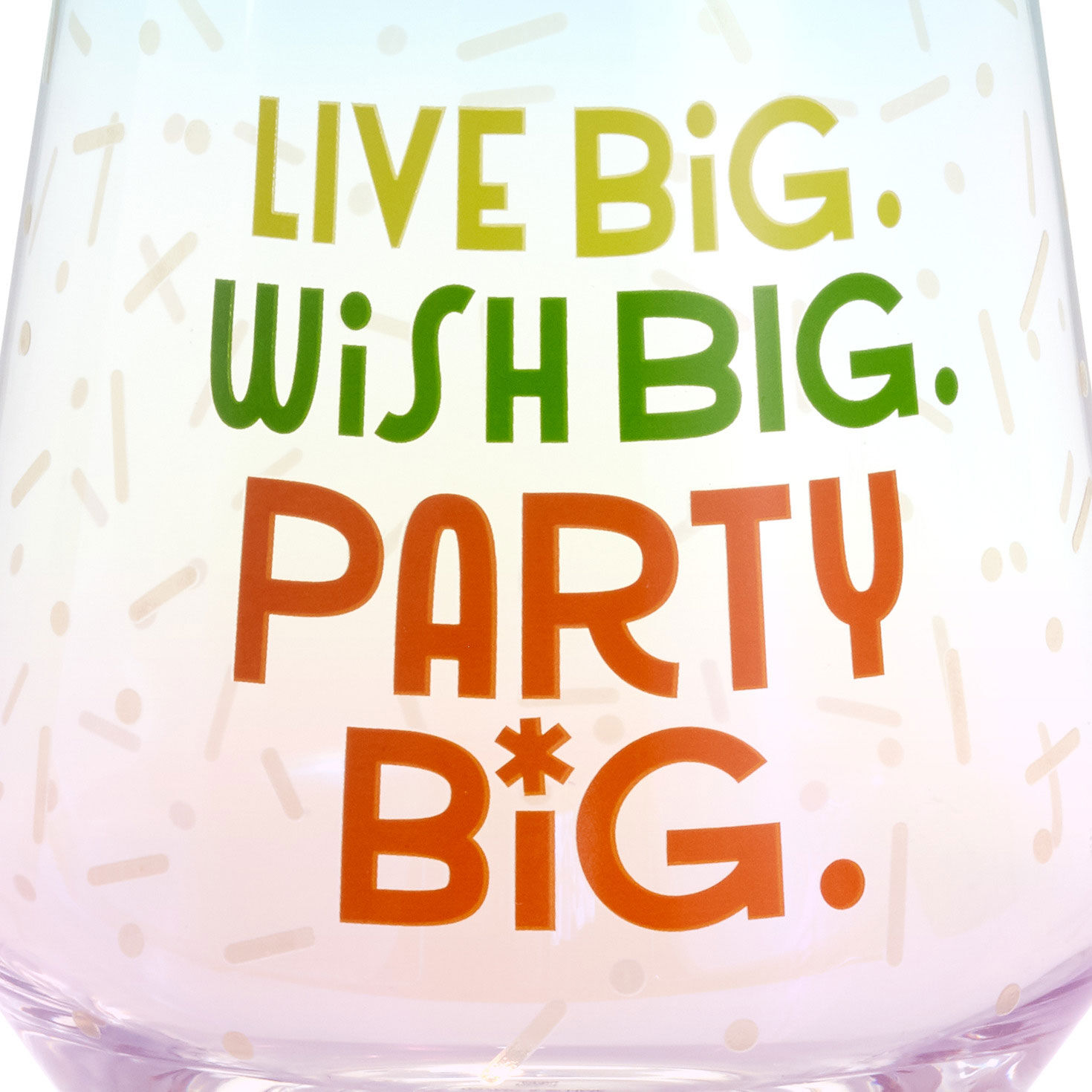 Live Big Jumbo Stemless Wine Glass, 43 oz., , large image number 3