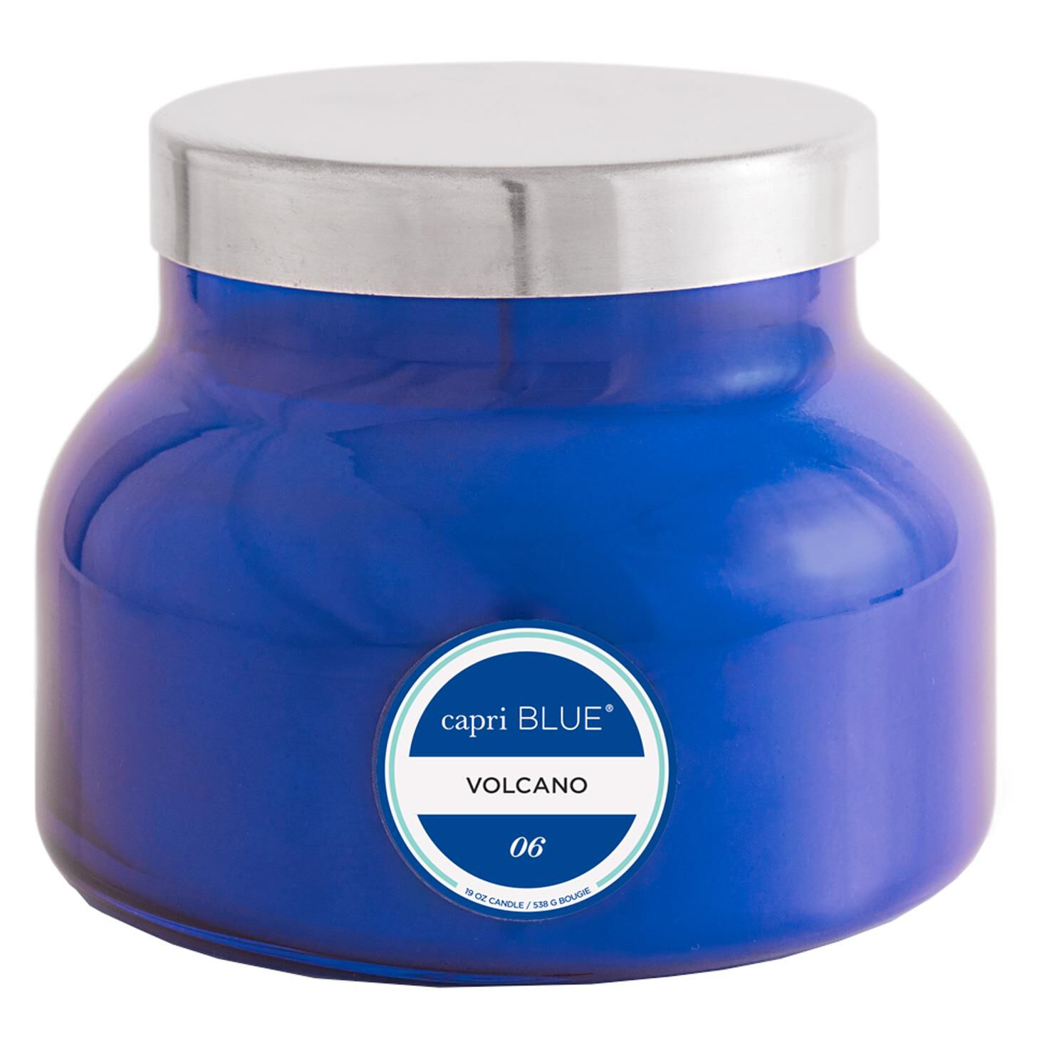 Volcano (Capri Blue Type) - Chalk-Painted Mason Soy Candle