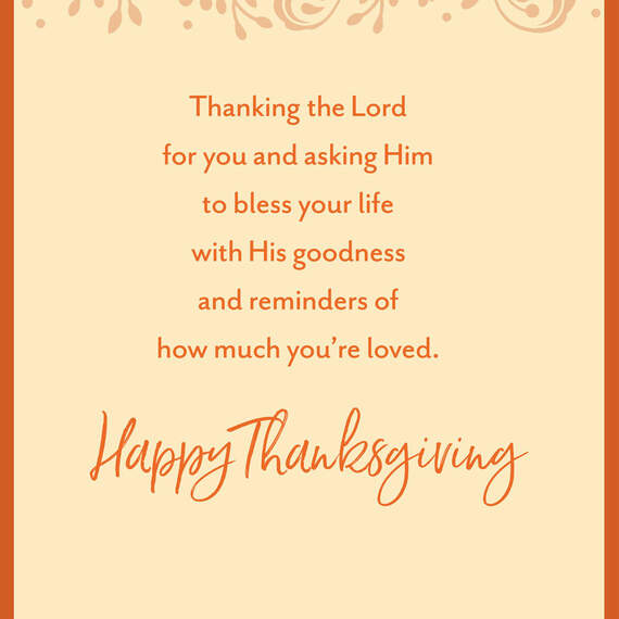 Thanking the Lord for You Religious Thanksgiving Card, , large image number 2