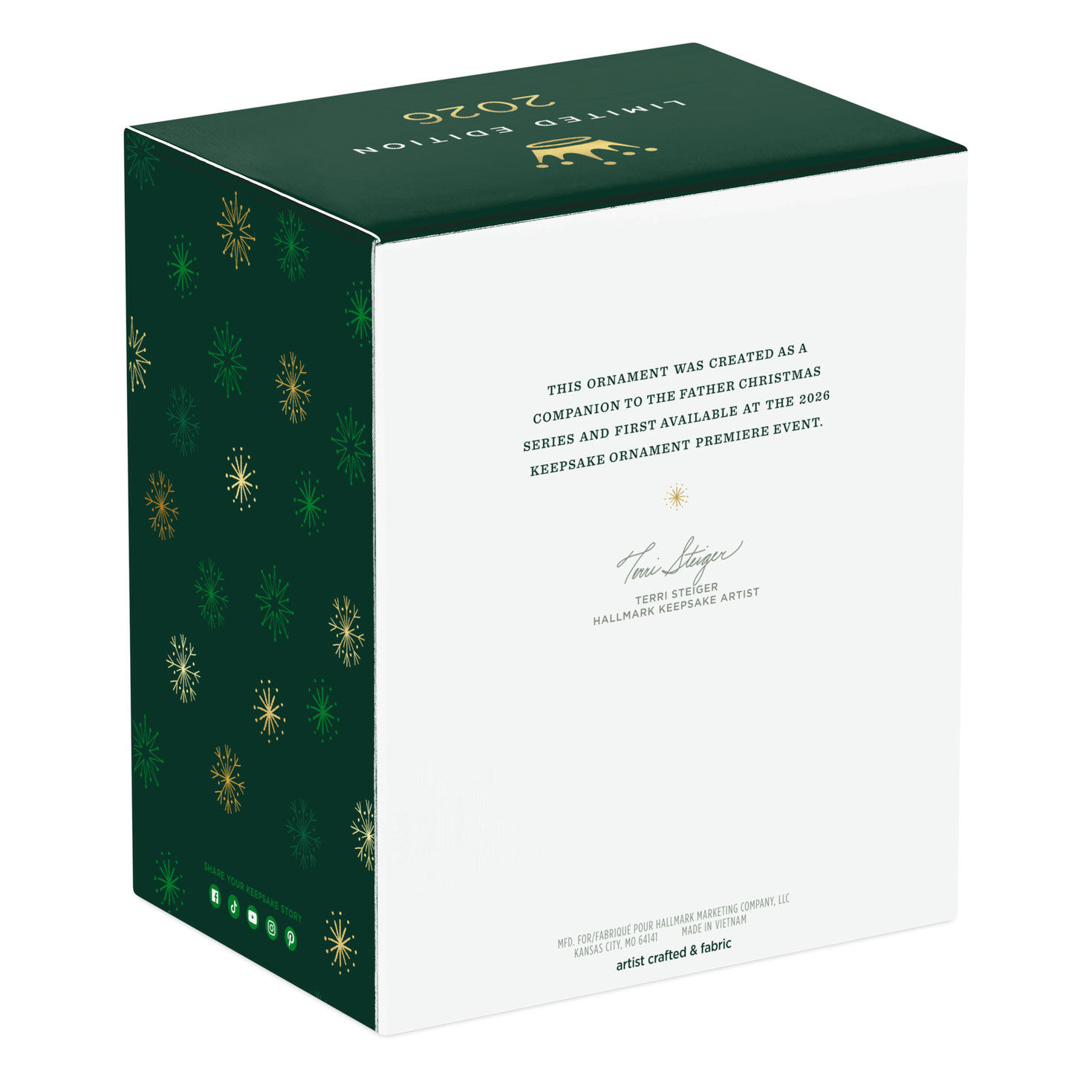 Reindeer With Blue Blanket Keepsake Ornament  image number 4