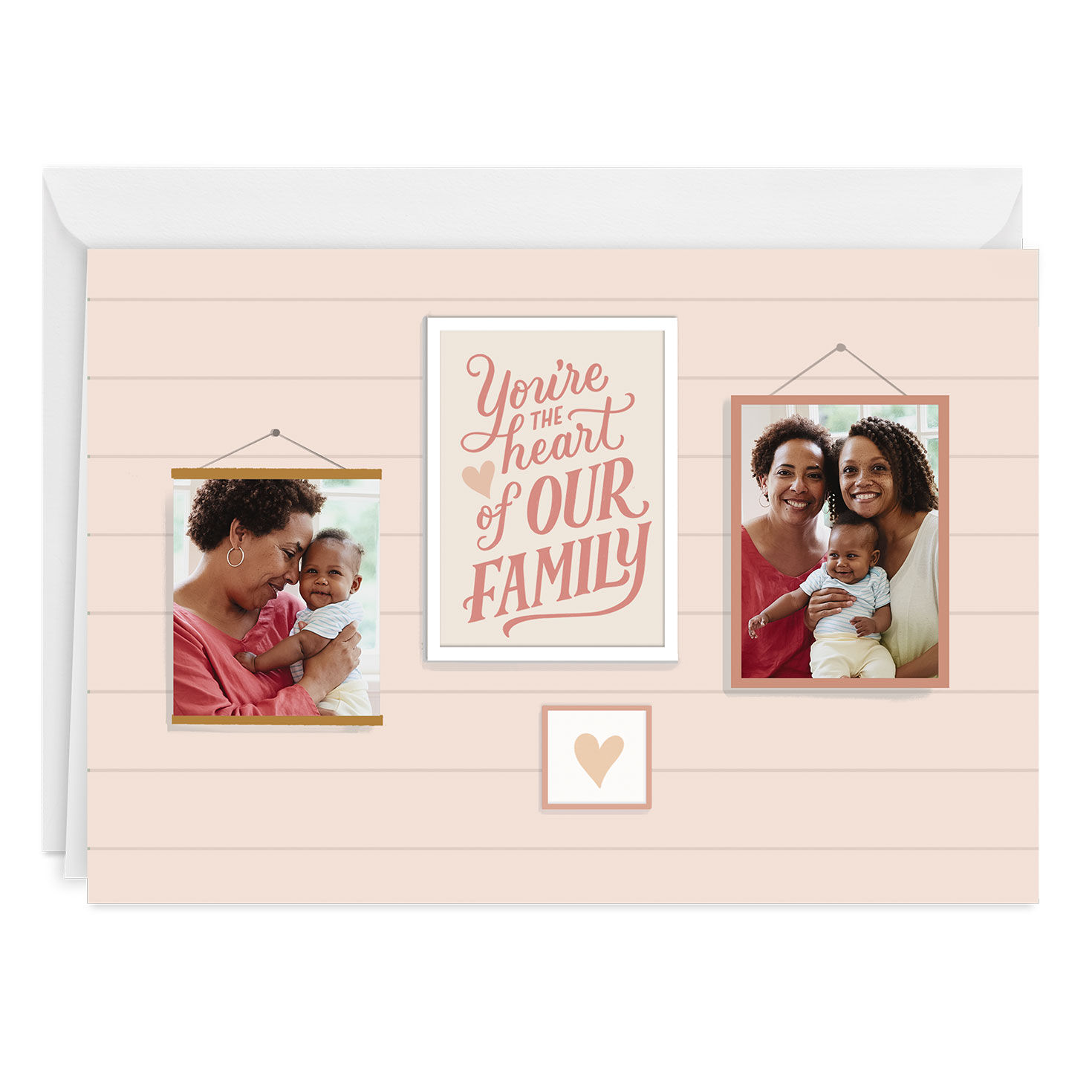 Heart of Our Family Custom Mother's Day Card