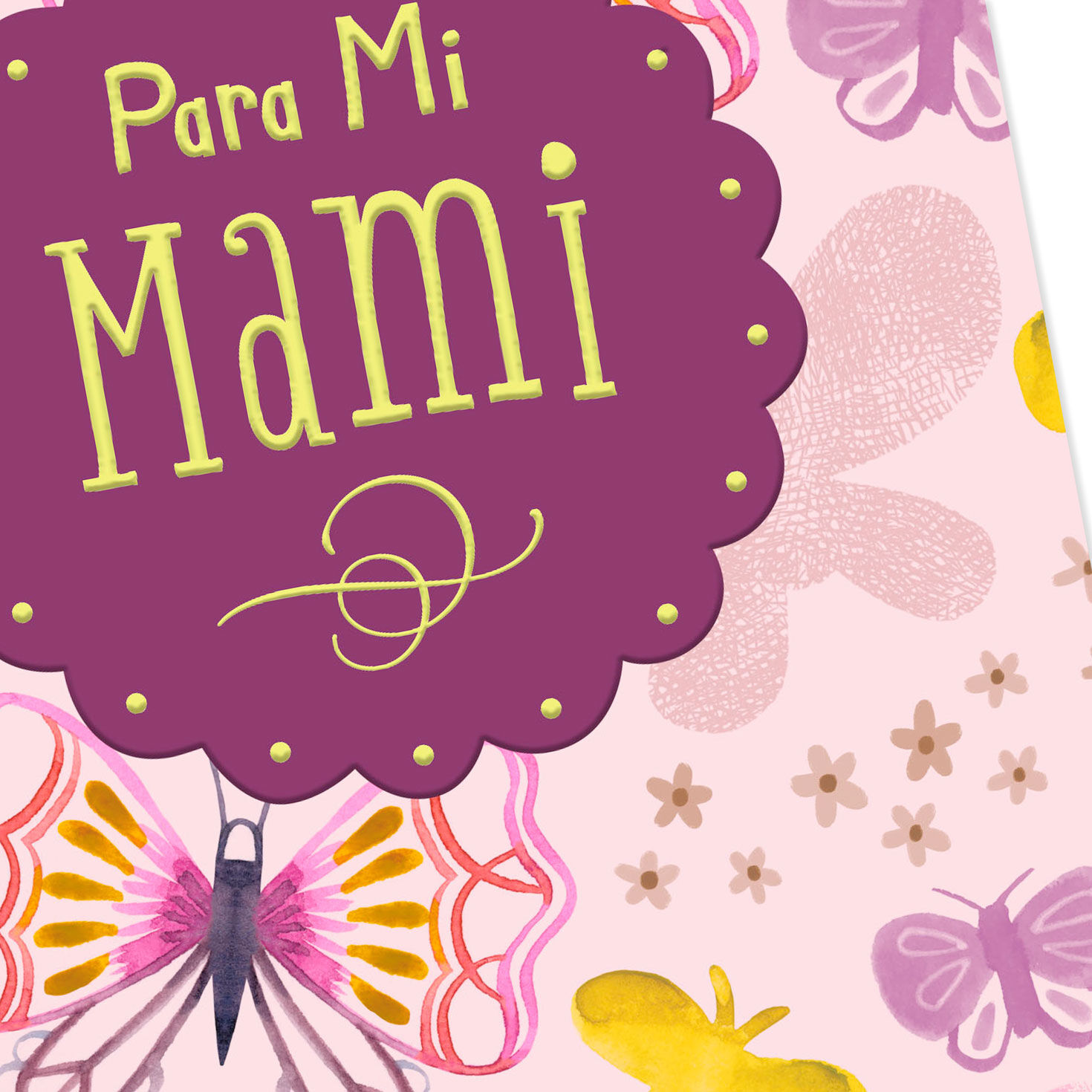 Butterflies Spanish-Language Mother's Day Card Card Front Detail image number 5