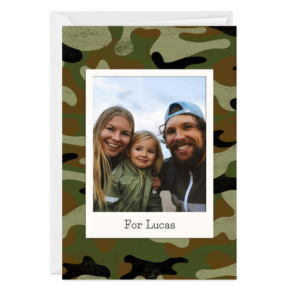 Camo Design Folded Photo Card