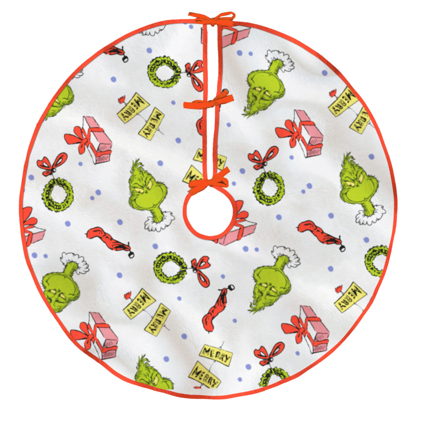 Dr. Seuss's How the Grinch Stole Christmas!™ Fabric Hallmark Tree Skirt, 48&quot;
