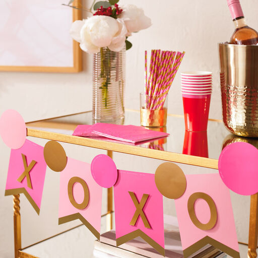 Color Pop Party Decor Kit, Pink and Gold, 