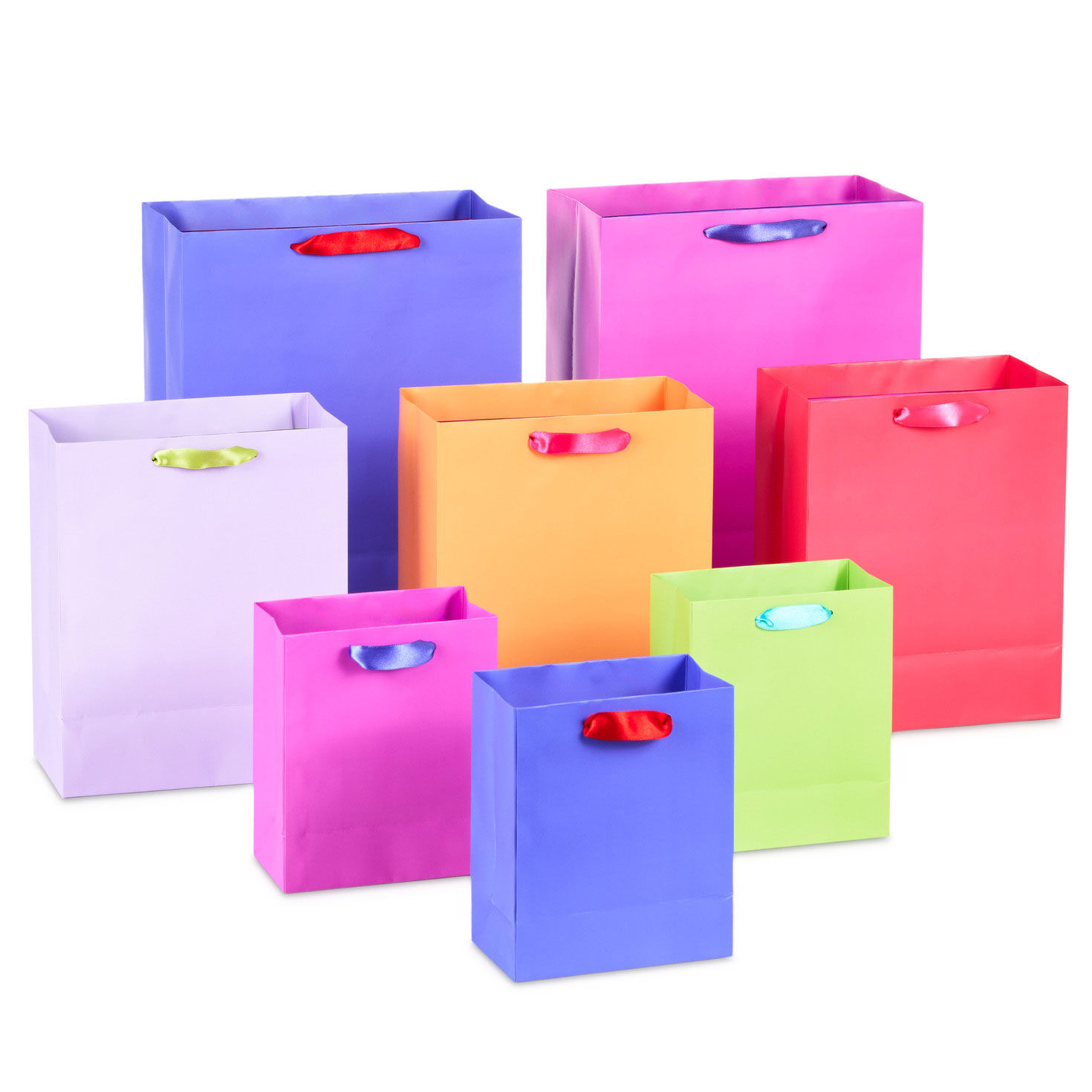 Dots on Blue, Red, Purple and Green Gift Bags backs image number 6