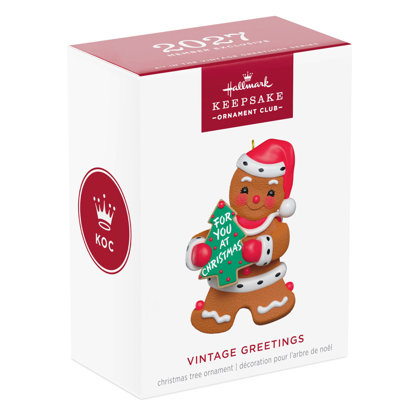 Gingerbread Boy With Tree Cookie Keepsake Ornament package front image number 7