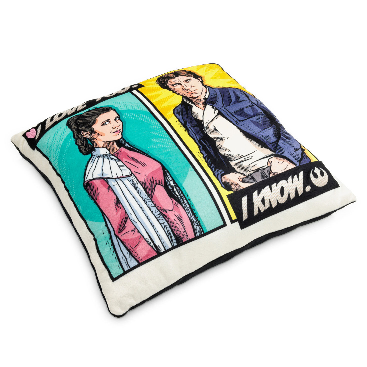 Star Wars Han and Leia Pillow With Movie Quotes side image number 3