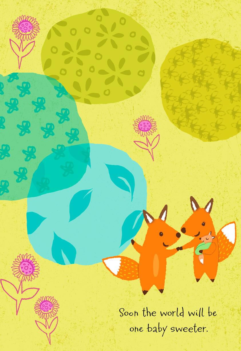 Fox Family New Baby Card