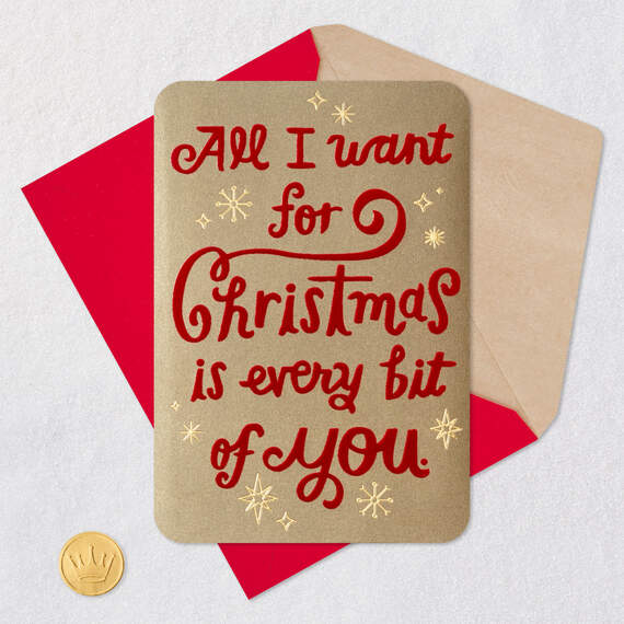 All I Want for Christmas Is You Romantic Christmas Card, , large image number 6