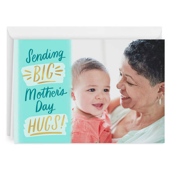 Personalized Sending Hugs Mother's Day Photo Card, , large image number 1