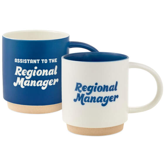 The Office Blue and White Stacking Mugs, Set of 2