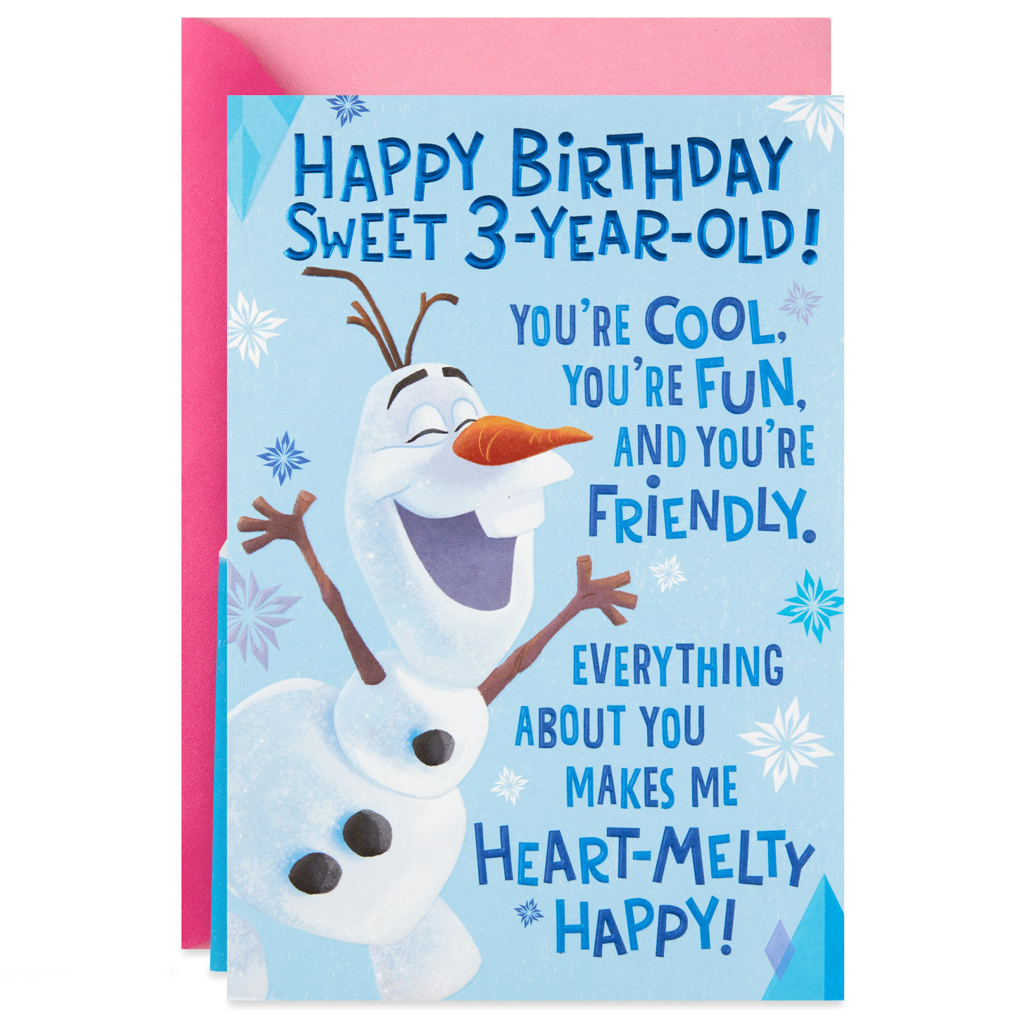 Disney Frozen Olaf Heart Melty Happy 3rd Pop Up Birthday Card Greeting Cards Hallmark