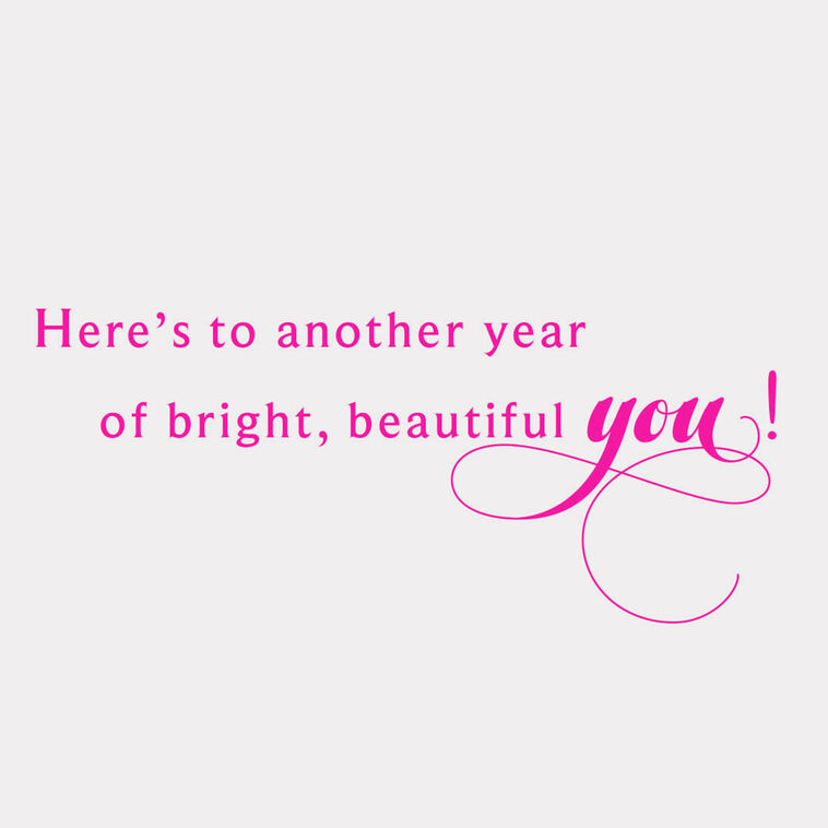 Pink Candles Happy Birthday Card for Her Sentiment image number 2