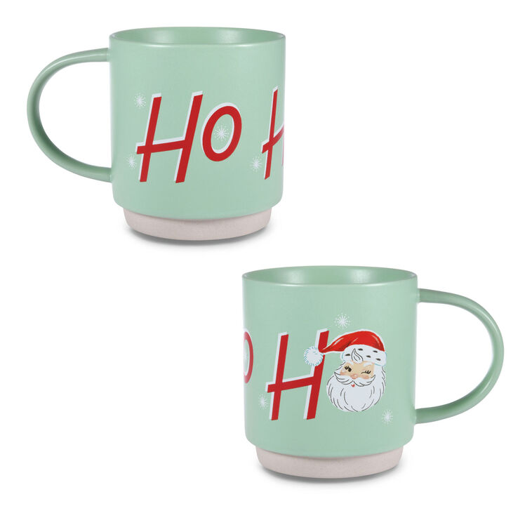 Mint Green Ho Ho Ho Santa Mug, 20 oz.