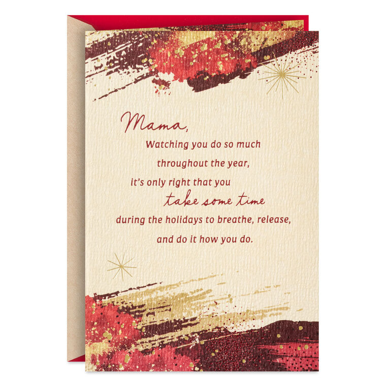 The Holidays Are Yours Christmas Card for Mama