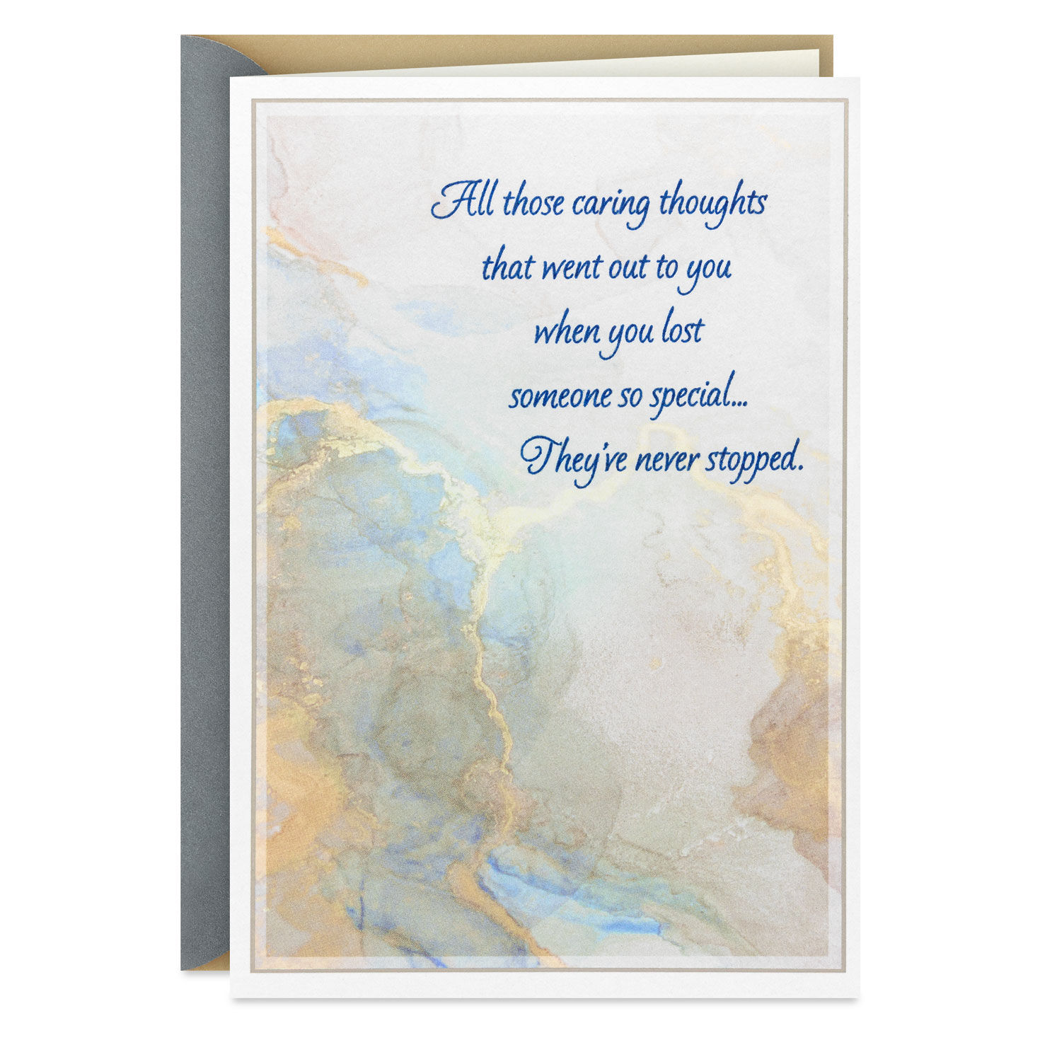 The Caring Thoughts Have Never Stopped Sympathy Card for Anniversary of Death for only USD 4.99 | Hallmark
