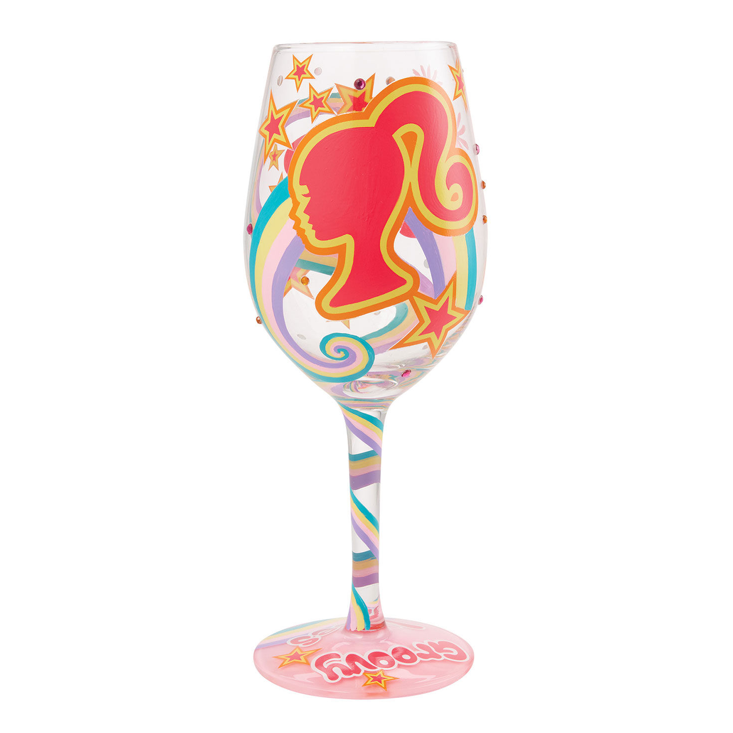 Lolita The Original Fashionista Barbie Wine Glass back image number 2
