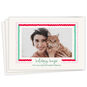 Rickrack and Dots Borders Personalized Photo Card front fanned image number 1