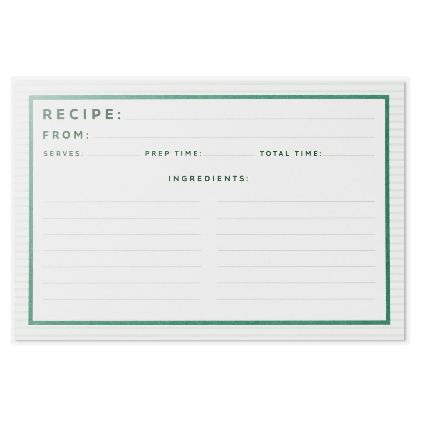 Classic Stripes Recipe Cards front image number 5