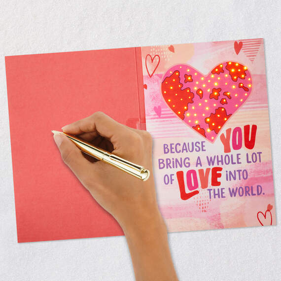 You Bring Love Into the World Musical Valentine's Day Card With Light, , large image number 6