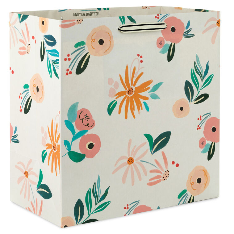 15" Dainty Floral Extra-Deep Gift Bag