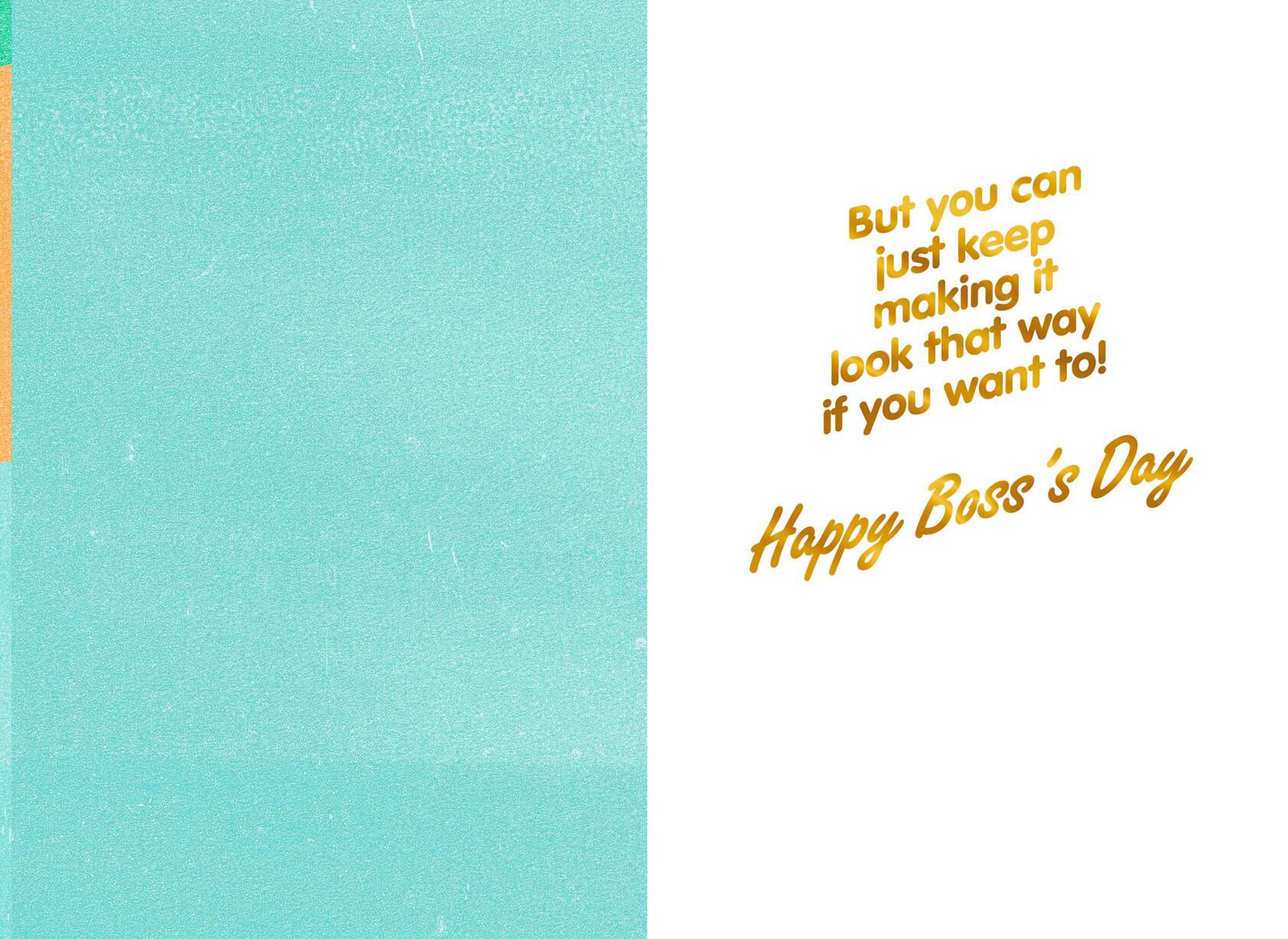 You Make It Look Easy Boss's Day Card