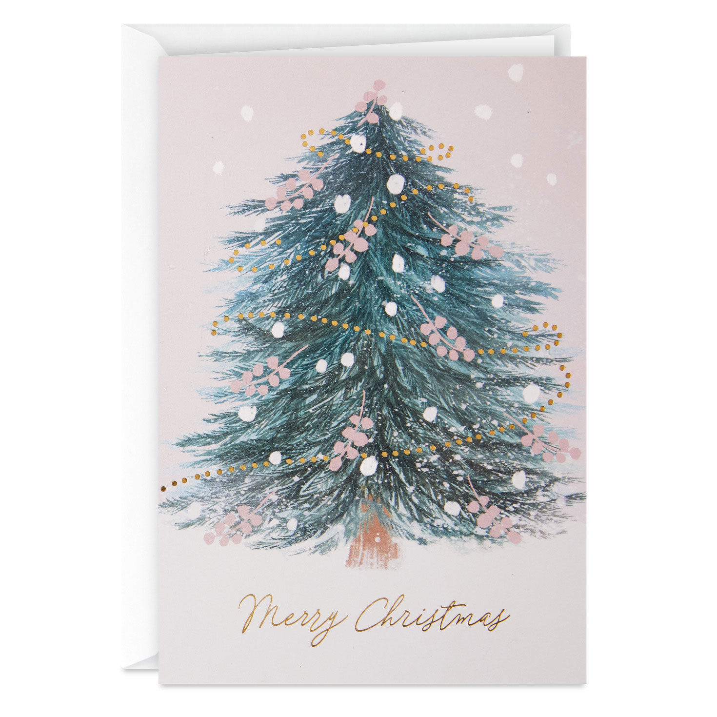 Christmas Tree on Pink Boxed Christmas Cards, Pack of 16, , large image number 2