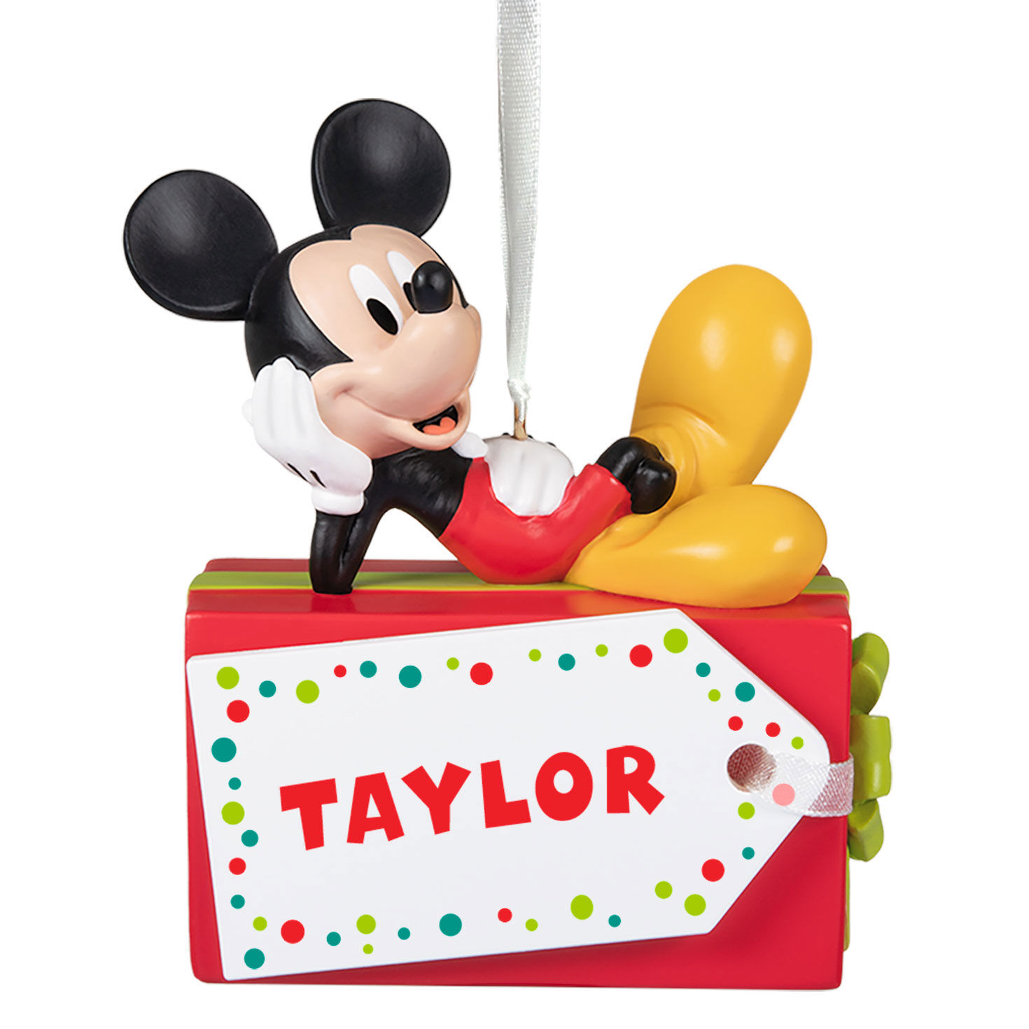 Disney Mickey Mouse Christmas Present Personalized Ornament, Custom Text, , large image number 7